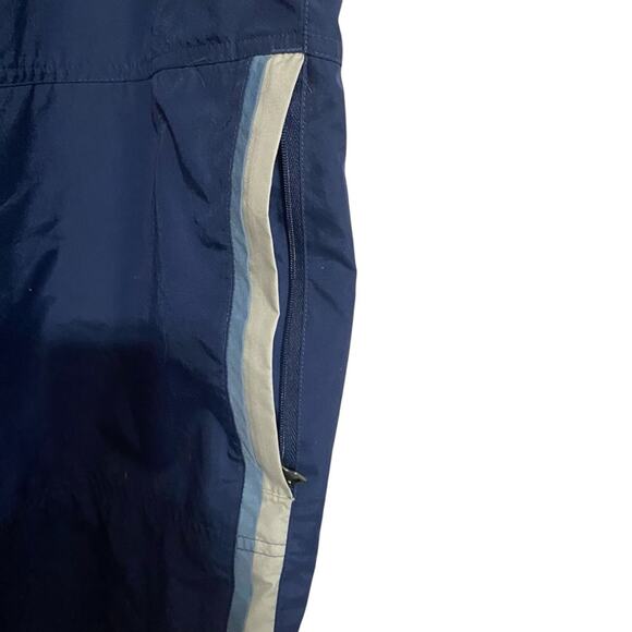 VTG 90s Y2K Nike Windbreaker lined pants Navy Blue Swoosh Zip Pockets Men’s XXL - Picture 4 of 16